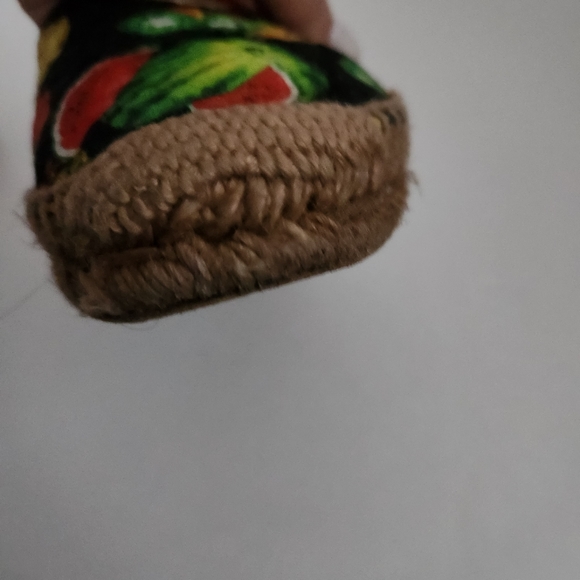 DOLCE & GABBANA | Fruit canvas espadrilles flats black sz 36 - Picture 4 of 10